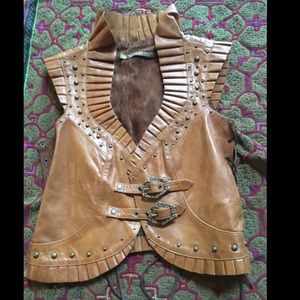 Grunge voyage Leather vest #burning man